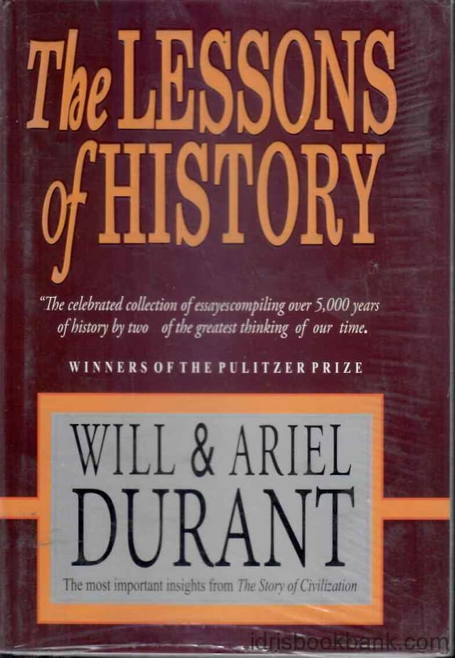 THE LESSONS OF HISTORY