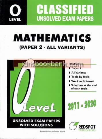 REDSPOT O LEVEL CLASSIFIED MATHEMATICS PAP 2