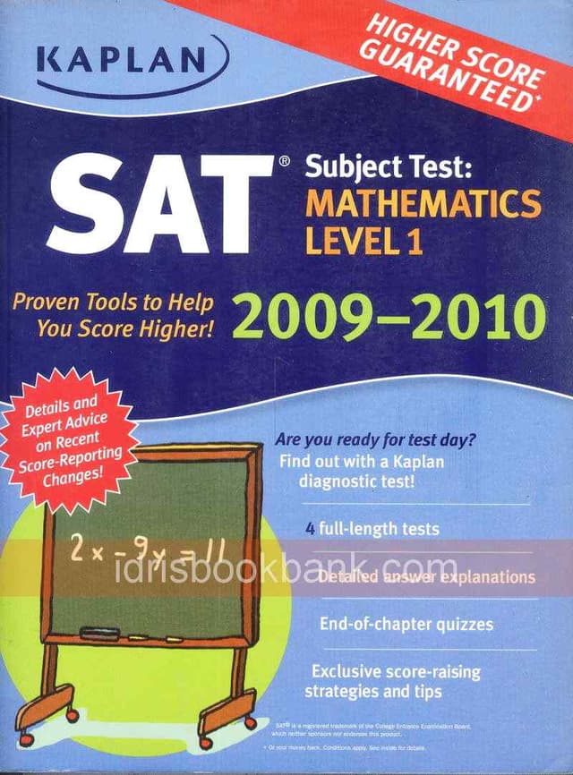 KAPLAN SAT SUB MATHMATICS LEVEL 1