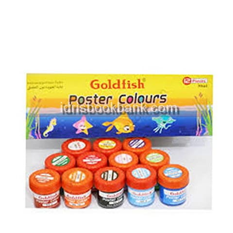 GOLDFISH POSTER COLOURS 12 PCS SET