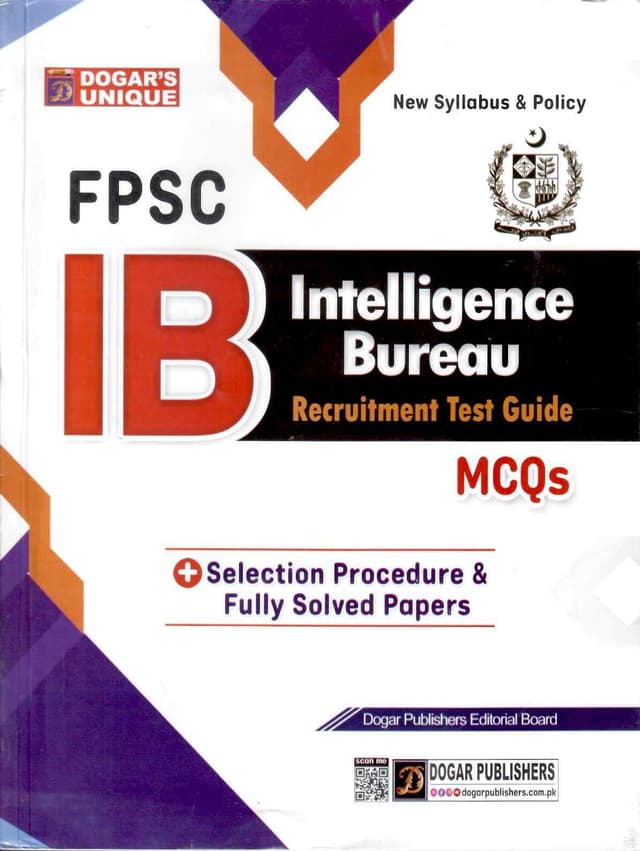 DOGAR BRO FPSC INTELLIGENCE BUREAU RECRUITMENT TEST GUIDE