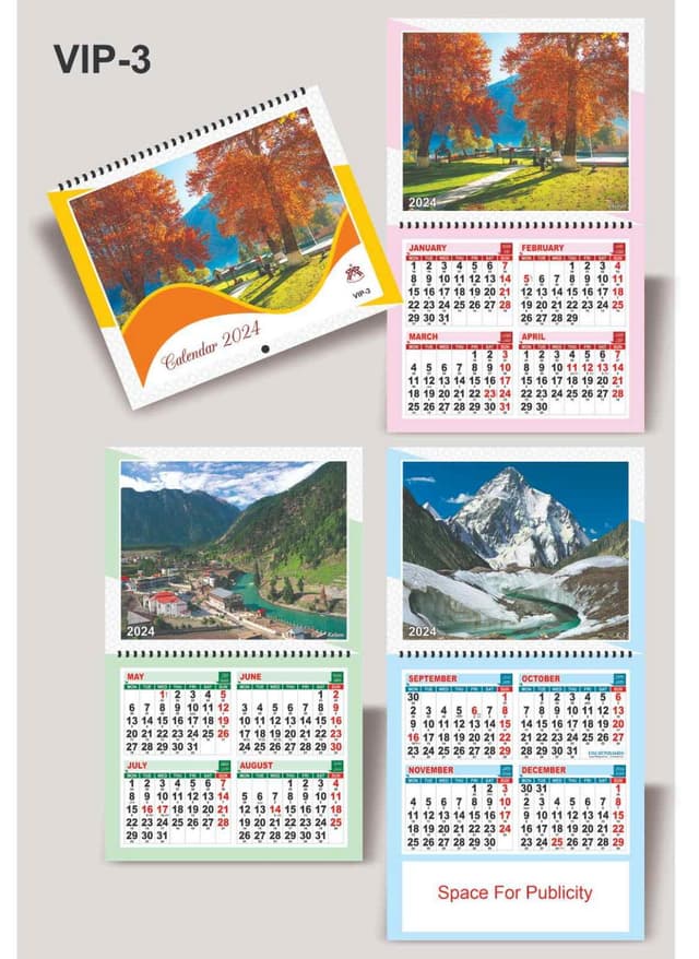 CALENDAR SPIRAL 3 PAGE 11*14 NO VIP-03