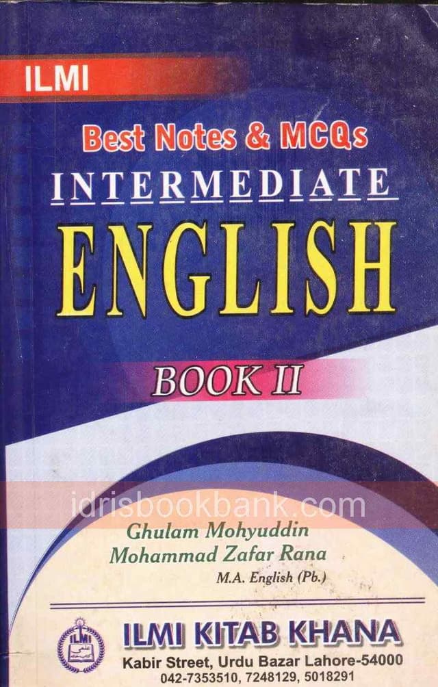 ILMI INTERMEDIATE ENGLISH MCQS BOOK 2