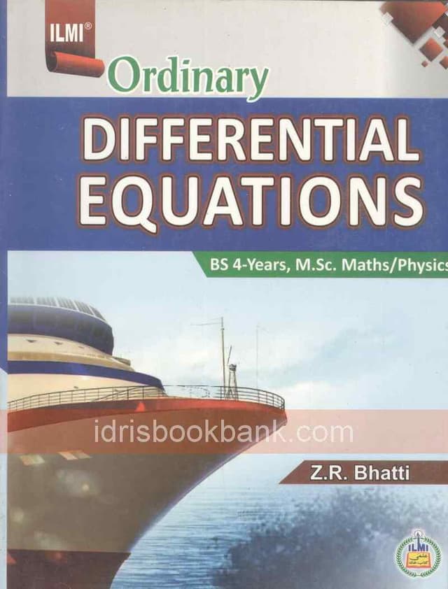 ILMI ORDINARY DIFFERENTIAL EQUATIONS B.S