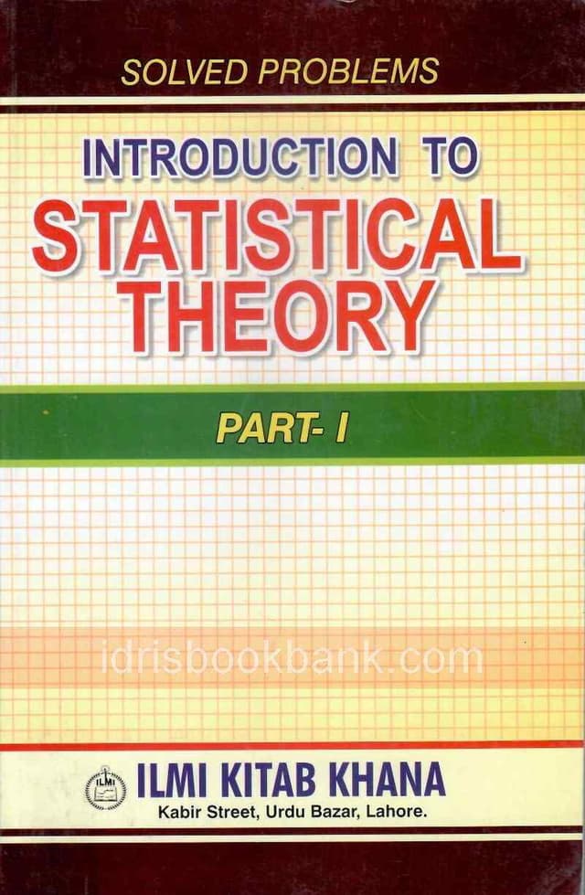 ILMI SOLVED PROBLEMS INTRODUCTION TO STATISTICAL THEORY