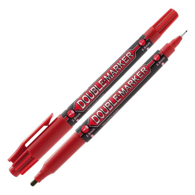 M&G DOUBLE PERMANENT MARKER RED