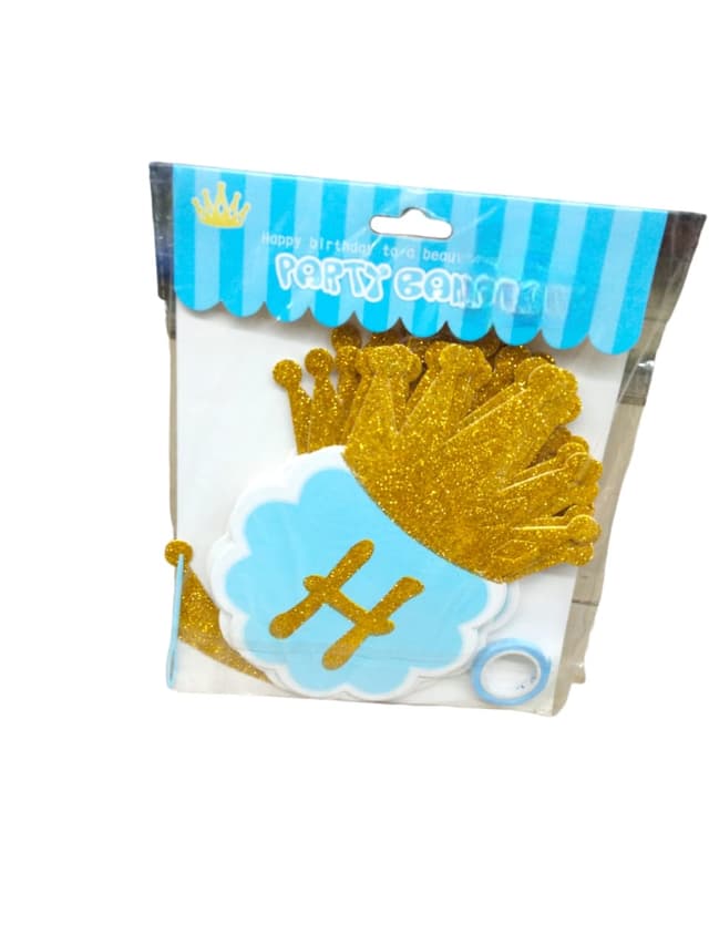 PARTY FAVOURS HAPPY BIRTHDAY BANNER GLITTER