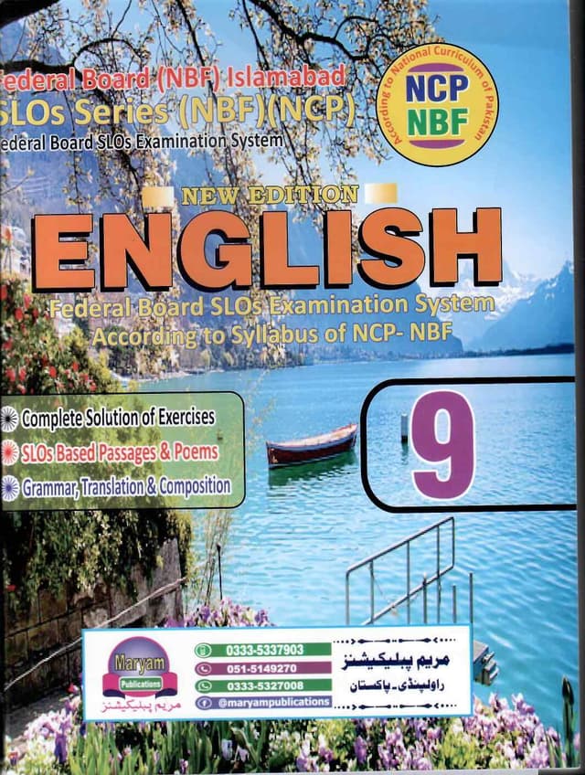 MARYAM KEY TO ENGLISH NBF NCP NEW EDITION BOOK 9