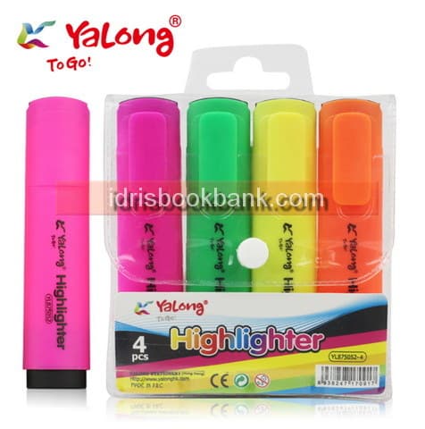 YALONG HIGHLIGHTER 4 PCS YL875052-4