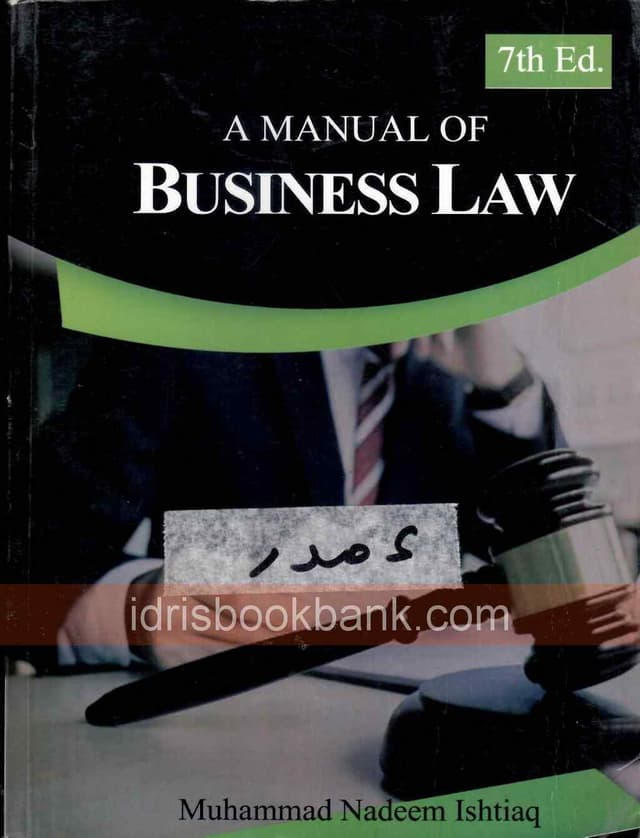 AZEEM A MANUAL OF BUSINESS LAW 7TH ED BCOM BBA