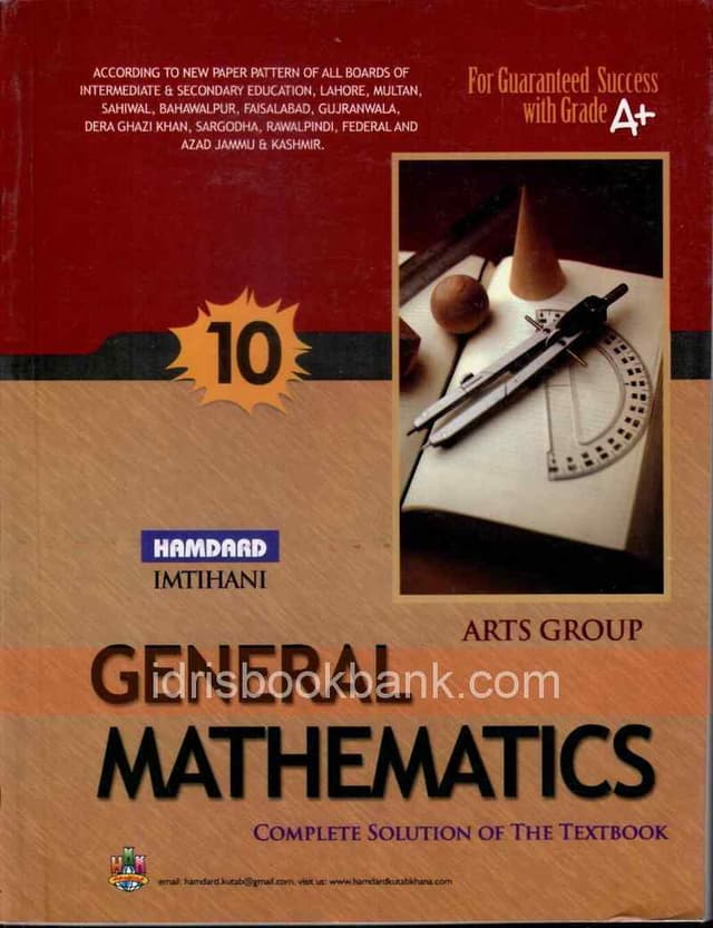 HAMDARD KEY TO GENERAL MATHEMATICS 10 ARTS GROUP