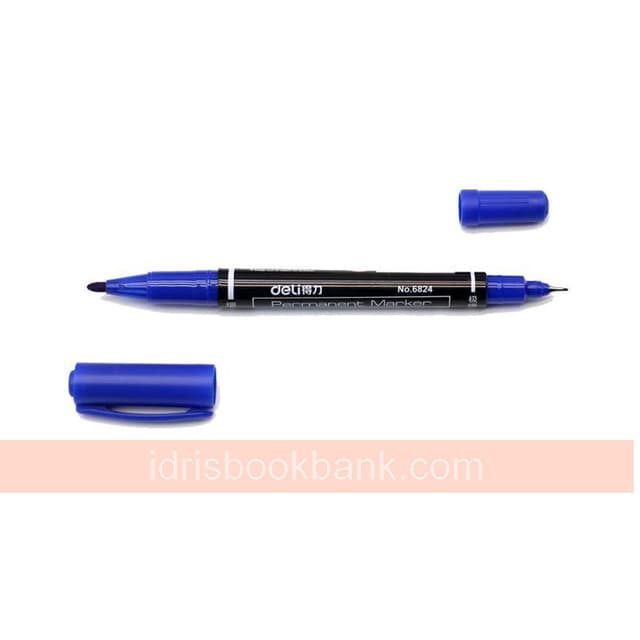PERMANENT MARKER DOUBLE SIDE BLUE
