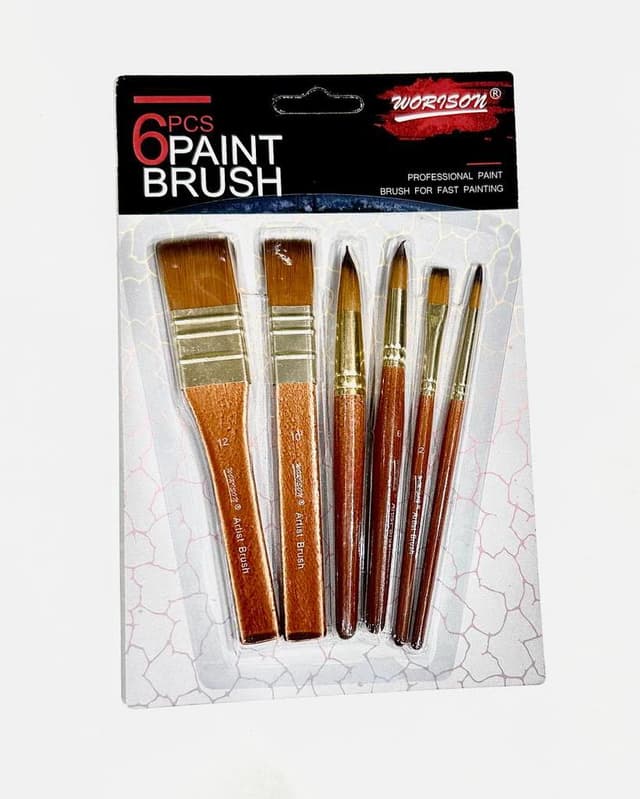 WORISON PAINT BRUSH  6 PCS SET NO 6R