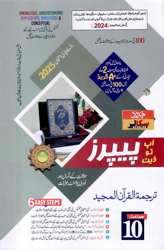 HAMDARD MODEL PAPER TARJMAN UL QURAN 10