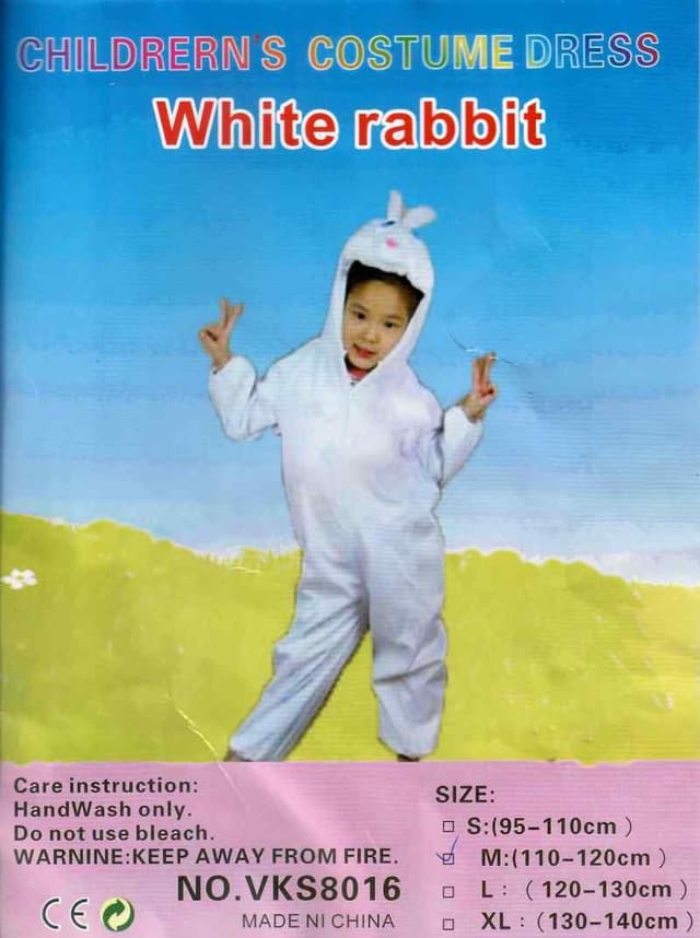 COSTUME WHITE RABBIT MEDIUM