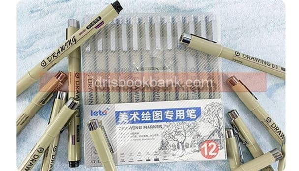 LETO DRAWING PEN 12 PCS NO-LT-112-12