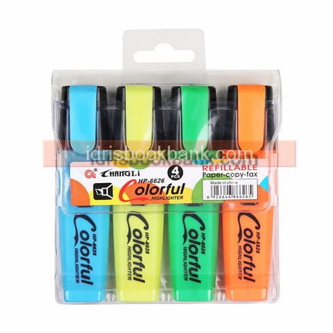 CHANGLI HIGHLIGHTER 4 PCS SET NO-6626-4