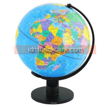 GLOBE B/WHITE METAL BASE 20CM -205