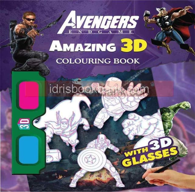 3D COLOURING BOOKS AVENGERS