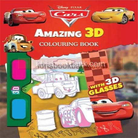 3D COLOURING BOOK DISNEY CAR