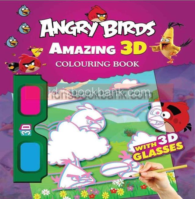3D COLOURING BOOK THE ANGRY BIRDS