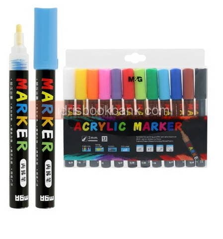 ACRYLIC MARKER 12 PCS SET NO-9761