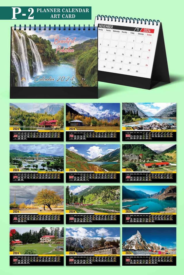TABLE CALENDAR 12 PAGE NO P-2
