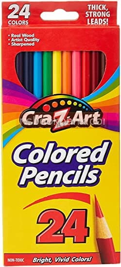 CRAZ ART COLOUR PENCILS 24 PCS PACK