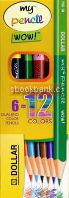 DOLLAR MY PENCIL WOW 6 COLOUR PENCIL DUAL WITH 12 COLOURS
