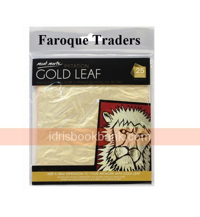 IMITATION GOLD LEAF 25 SHEETS