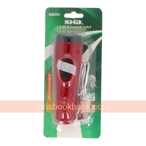 SDSD GOLD LED FLASH LIGHT RECHARGEABLE NO-SD-8676C