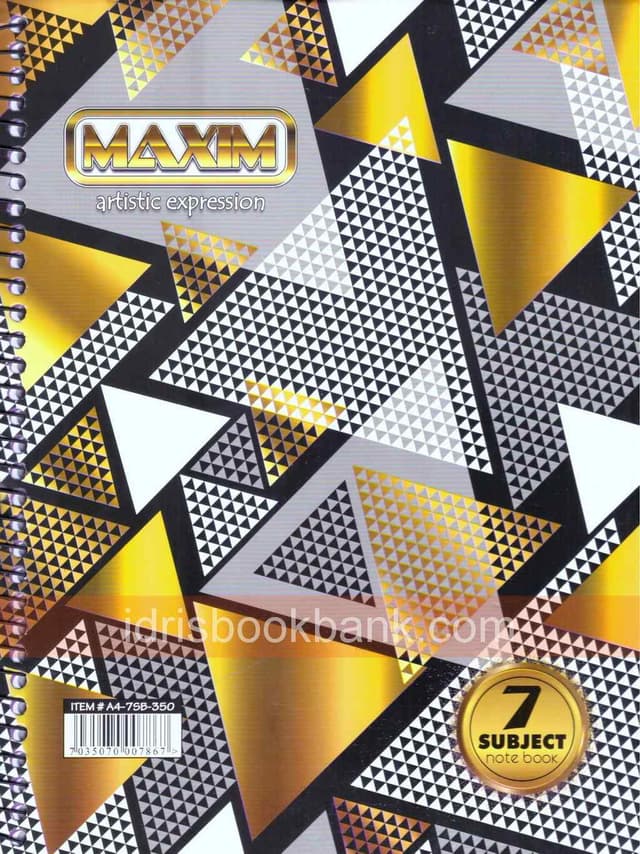 MAXIM 7 SUBJECT NOTEBOOK