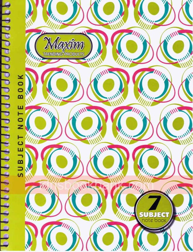 MAXIM 7 SUBJECT NOTEBOOK (LOCAL PAPER)