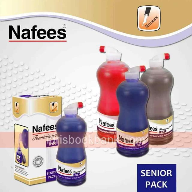 NAFEES INK FOUNTAIN PEN BLUE 500ML