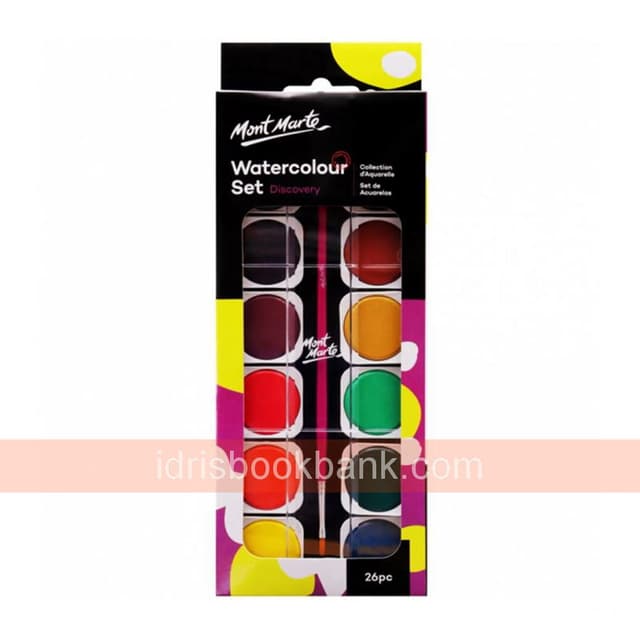 MONT MARTE WATER COLOUR SET 26 PCS NO-SOO24