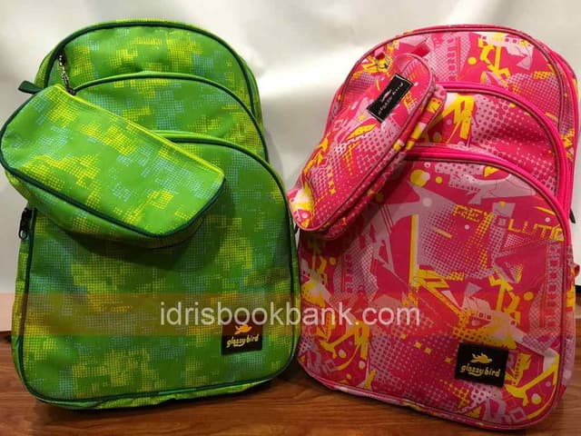 SCHOOL BAG GLOSSY BIRDS XL