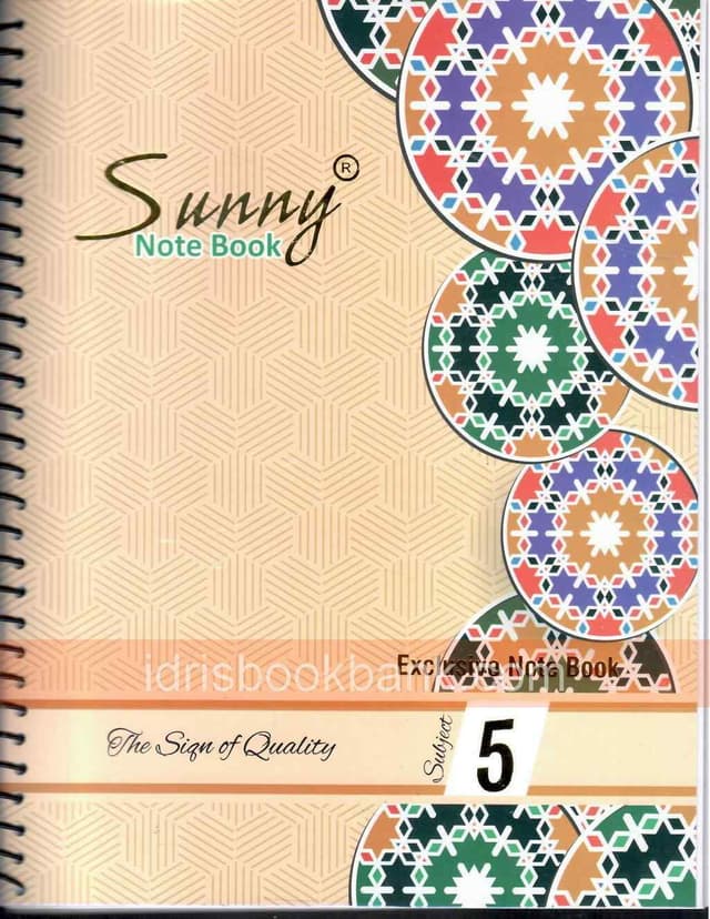 SUNNY NOTE BOOK 5 SUBJECT EXCLUSIVE