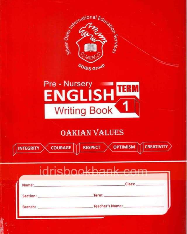 SILVER OAKS WB ENGLISH PRE NURSERY TERM 1