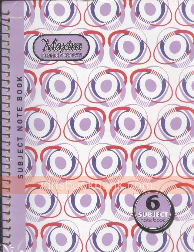 MAXIM 6 SUBJECT NOTEBOOK (LOCAL PAPER)