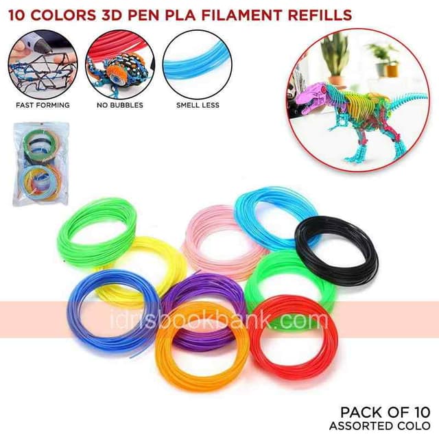 3D PEN REFILL PACK OF 10 PCS