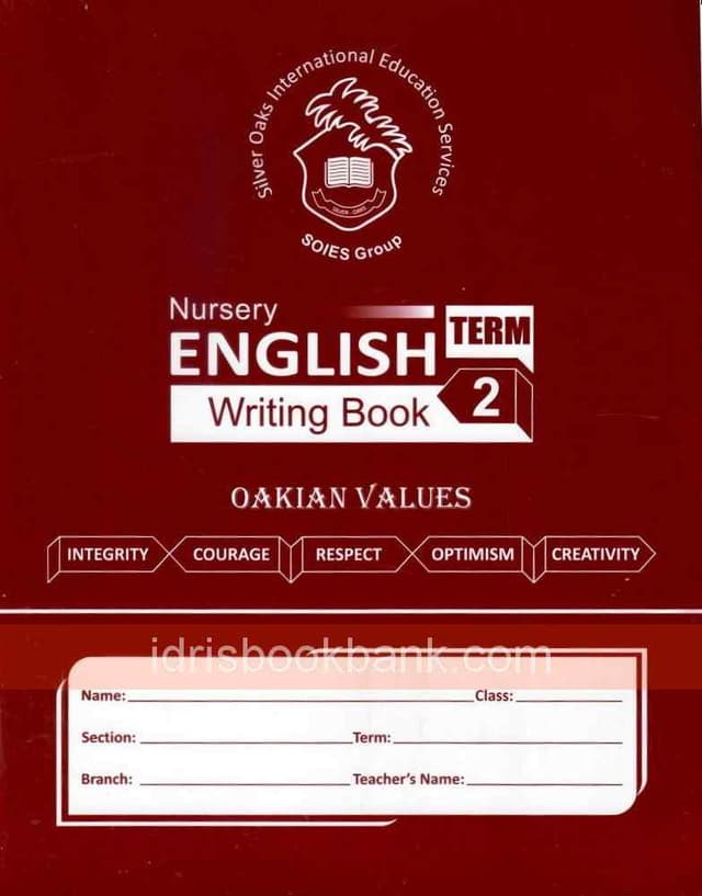 SILVER OAKS WB ENGLISH NURSERY TERM 2