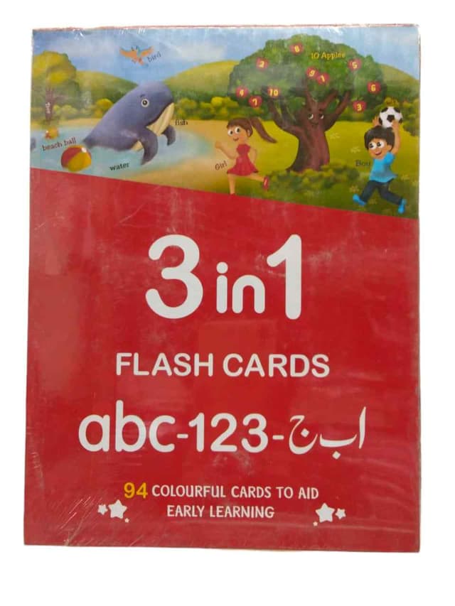 FLASH CARD 3 IN 1 94 COLOURFULL CARDS NO 2084