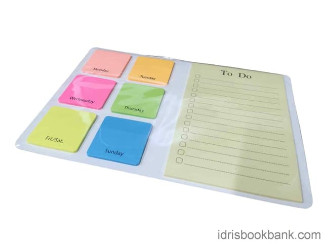 YIDOO STICKY NOTES WEEKLY & PAD 210 SHEETS NO SN6330