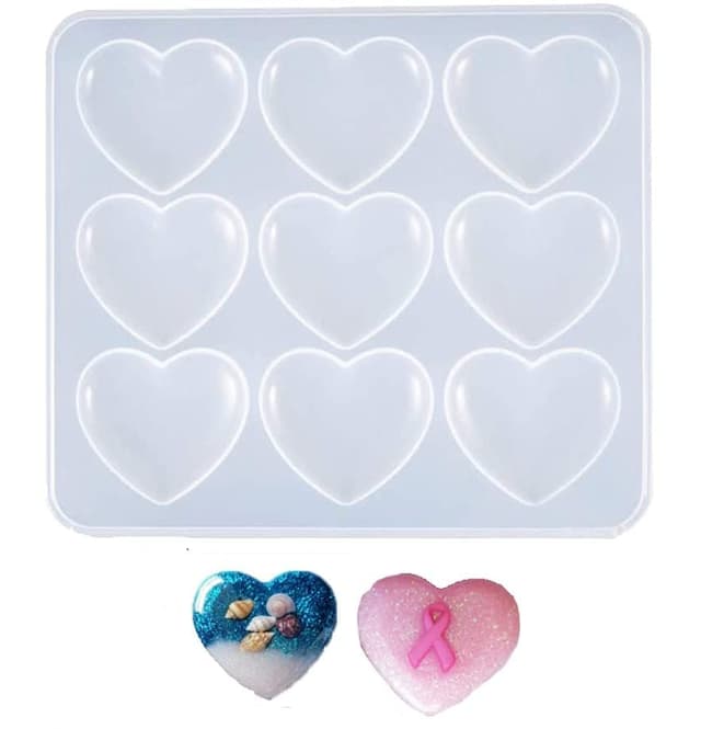 SILICON MOULD CANDLE HEART SHAPE NO D66