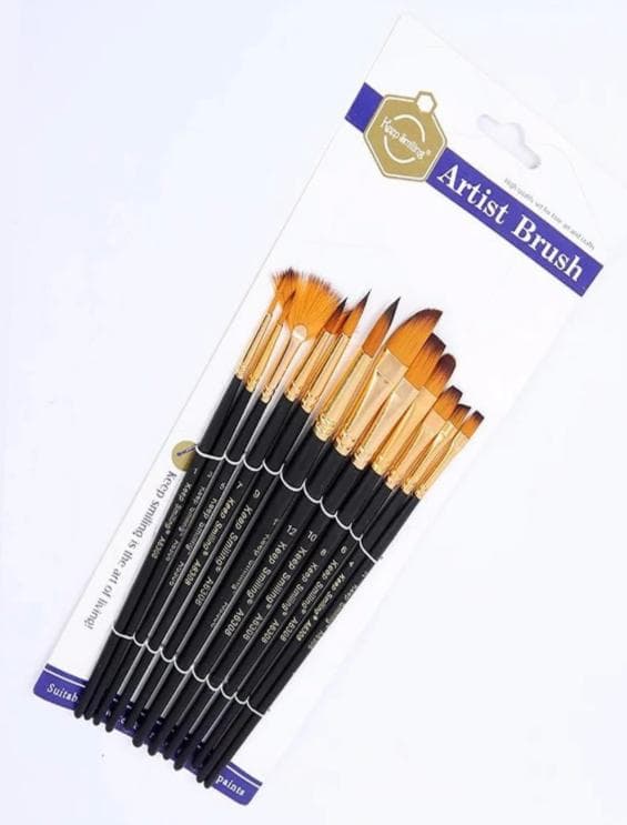 PAINT BRUSH ARTIST KEEP SMILING SET OF 12 PCS NO 6308