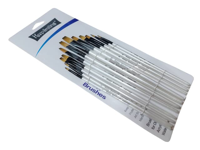 KEEP SMILING HIGH QUALITY PAINT BRUSHES 6 PCS PACK NO 123456