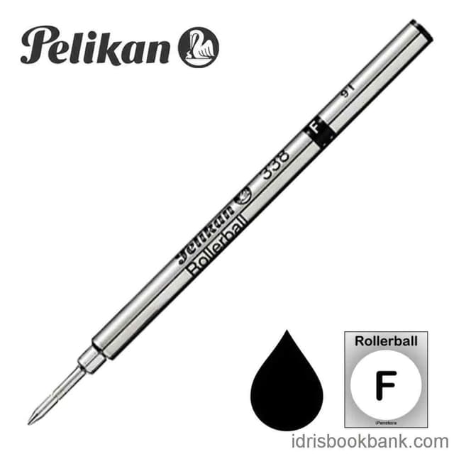 PELIKAN REFILL INK ROLLER PEN 338F BLACK