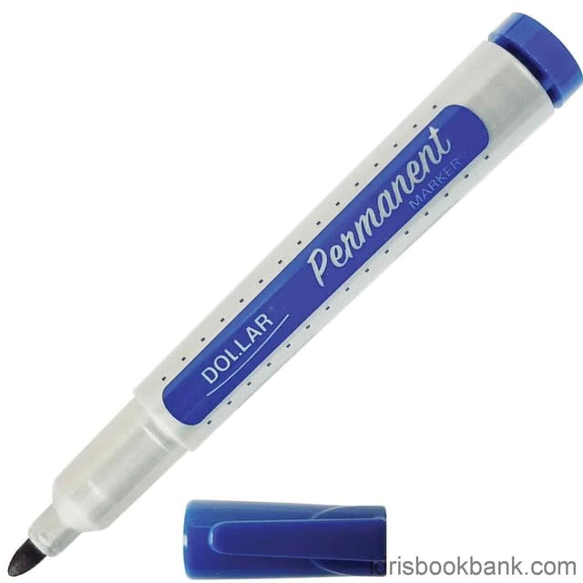 DOLLAR PERMANENT MARKER BLUE REFILLABLE 2MM ROUND TIP