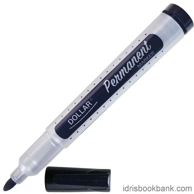 DOLLAR PERMANENT MARKER BLACK REFILLABLE 2MM ROUND TIP