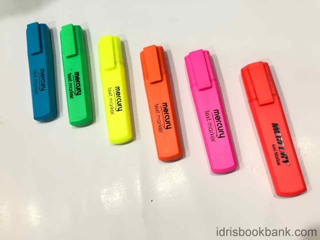 MERCURY HIGHLIGHTER 1+5 MM TEXT MARKER YELLOW REDD